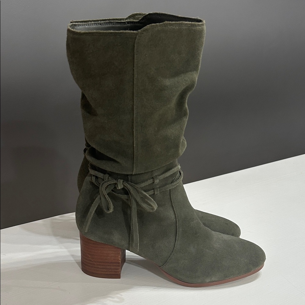 Violet & Red olive green Janine Tall Shaft Boots